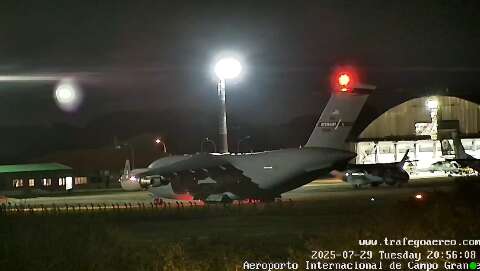 Avi&atilde;o militar dos EUA pousa em Campo Grande para exerc&iacute;cio
