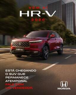 Honda HR-V 2026 chega &agrave; Endo Car com mais tecnologia e vers&otilde;es completas
