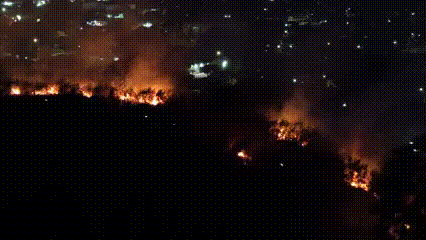 Bombeiros controlam inc&ecirc;ndio com tr&ecirc;s frentes de fogo na BR-163