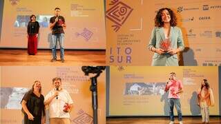 Thiago Lacerda e Claudia Ohana anunciam vencedores do Cinesur