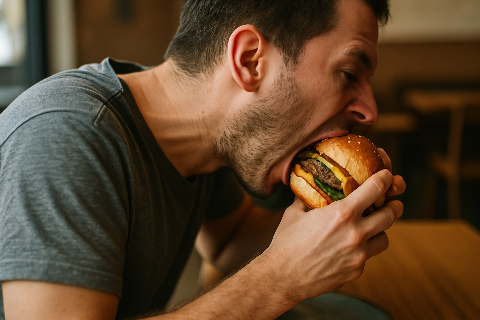 Voc&ecirc; come r&aacute;pido demais e por isso vive inchado e com fome