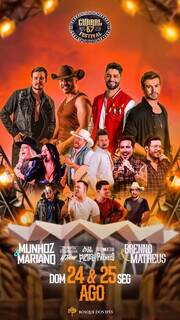 Brenno &amp; Matheus e Munhoz &amp; Mariano em show gratuito no Bosque 