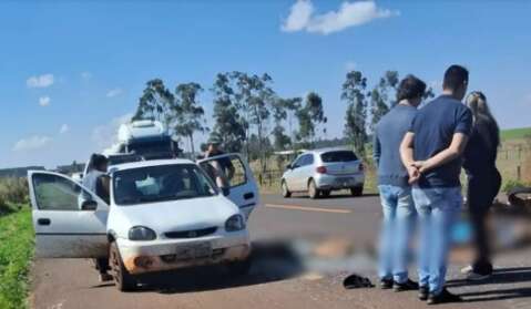 Homem morre e motociclista fica gravemente ferido em acidente na rodovia