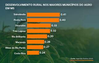 Maiores PIBs da agropecu&aacute;ria t&ecirc;m baixo desenvolvimento rural em MS