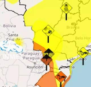 Frente fria traz chuvas e tempestades a Mato Grosso do Sul nesta ter&ccedil;a-feira