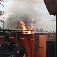 Inc&ecirc;ndio em &aacute;rvore amea&ccedil;a cabos e mobiliza bombeiros no Vilas Boas