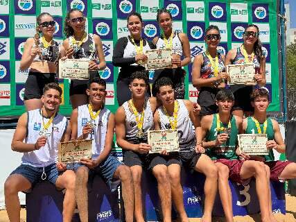 Campo-grandenses conquistam t&iacute;tulo estadual de v&ocirc;lei de praia sub-19