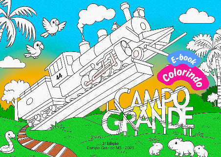 Pontos tur&iacute;sticos de Campo Grande viram livro ilustrado para pintar 