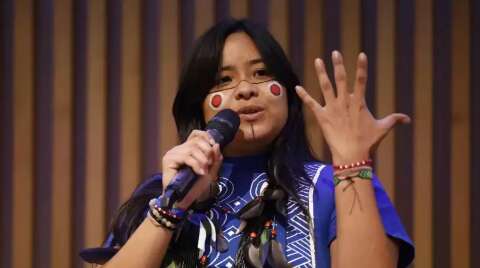 L&iacute;der terena emociona em abertura de confer&ecirc;ncia com alerta sobre o Pantanal