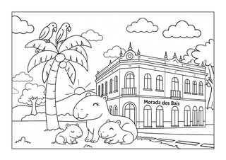 Pontos tur&iacute;sticos de Campo Grande viram livro ilustrado para pintar 