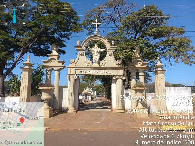 Cemitério Municipal de Anaurilândia (Foto: Divulgação/ Prefeitura de Anaurilândia)