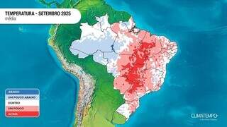 Meteorologia prev&ecirc; calor de 40&ordm;C e chuvas irregulares em setembro