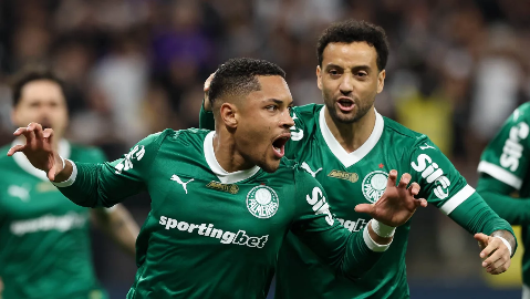 Vitor Roque marca, mas Palmeiras s&oacute; empata com Corinthians em cl&aacute;ssico