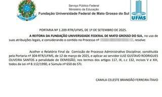 Professor da UFMS condenado por estupro &eacute; demitido 9 anos depois
