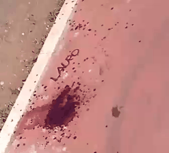 Nome escrito com sangue em ciclovia da Linha Internacional intriga moradores