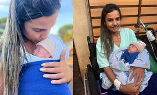 Amanda viveu gravidez em meio ao l&uacute;pus, esclerose e p&uacute;rpura