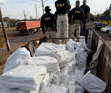 Motorista &eacute; preso com 7,1 toneladas de maconha em caminh&atilde;o na MS-164