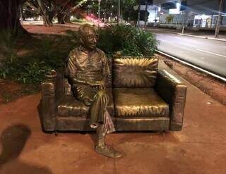 Busto de fundador de Campo Grande &eacute; furtado na Afonso Pena