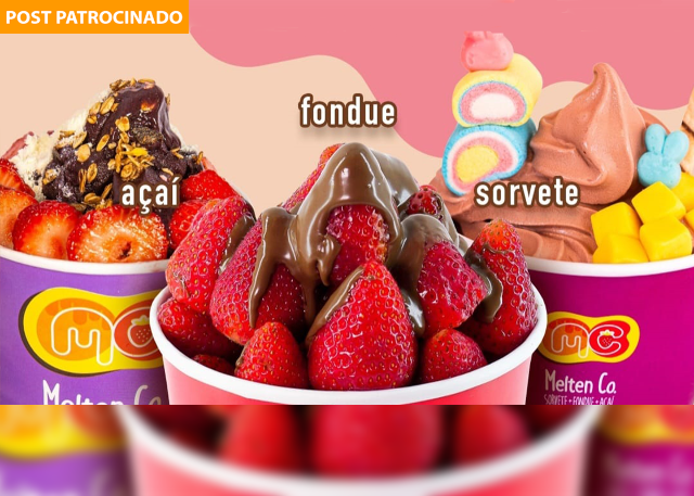 Sorvete direto da m&aacute;quina, fondue e a&ccedil;a&iacute; para montar do seu jeito