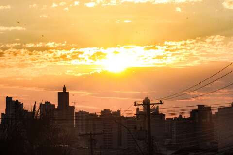 Domingo ser&aacute; de altas temperaturas e risco de temporais em MS