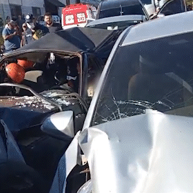 &ldquo;S&oacute; deu tempo de frear&rdquo;: motoristas relatam caos em engavetamento com 9 ve&iacute;culos