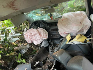 Motorista morre ao bater carro contra guard-rail na MS-040