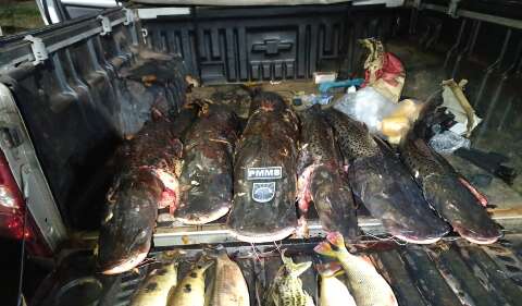 PMA apreende pescado ilegal e autua quatro pessoas por crime ambiental