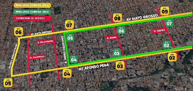 Vai sair? Confira as rotas no tr&acirc;nsito durante Corrida do Pantanal