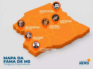 Mapa que ninguém decorou é berço de artistas improváveis de MS Mapa que ninguém decorou é berço de artistas improváveis de MS