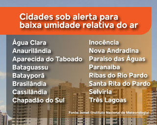 MS enfrenta baixa umidade do ar e risco de temporais pelas pr&oacute;ximas 24h