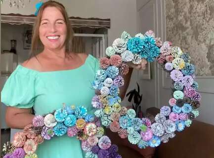 Pinhas colhidas na natureza viram decora&ccedil;&otilde;es nas m&atilde;os de Hermella
