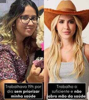 O antes e depois de quem entendeu que a vida n&atilde;o &eacute; s&oacute; trabalhar