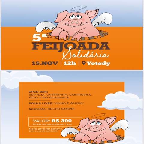 5ª Feijoada Solidária dos Anjos da Guarda acontece dia 15/11