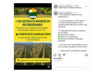 MP abre inquérito para investigar venda de lotes irregulares em Rochedo MP abre inquérito para investigar venda de lotes irregulares em Rochedo