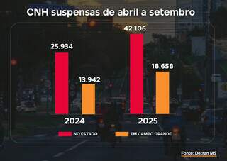 Suspens&otilde;es de CNH disparam 62% em MS; Detran atribui alta aos radares