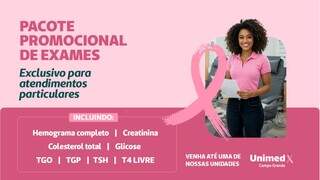 Unimed amplia o cuidado: exames com preço acessível para todas as mulheres Unimed amplia o cuidado: exames com preço acessível para todas as mulheres