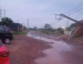 Bairros ficam sem energia ap&oacute;s temporal com ventos fortes e granizo