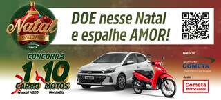 Natal Solid&aacute;rio da Cometa Motocenter vai sortear HB20 e 10 motos 0 km