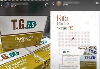Loja anuncia rifa e venda de remédio emagrecedor e Conselho alerta para crime Loja anuncia rifa e venda de remédio emagrecedor e Conselho alerta para crime