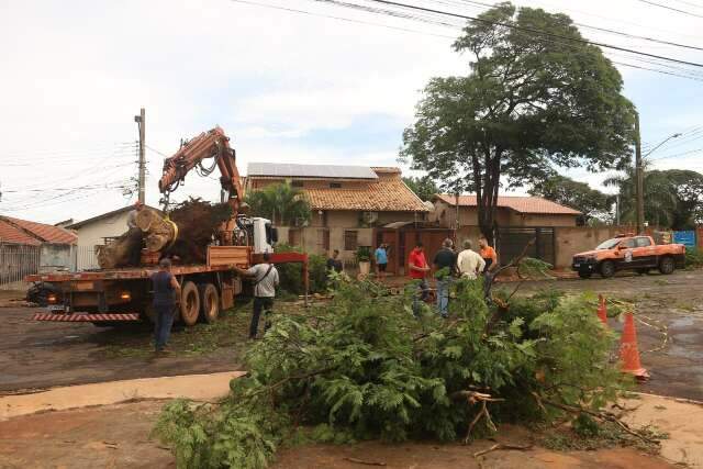 Campo Grande segue em Alerta Laranja e com equipes nas ruas reparando estragos