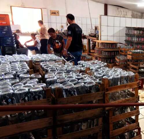 F&aacute;brica clandestina de bebidas &eacute; descoberta em Terenos e dono acaba preso