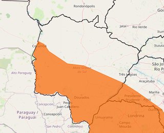MS tem alerta de tempestade com risco de granizo e ventos de at&eacute; 100 km/h