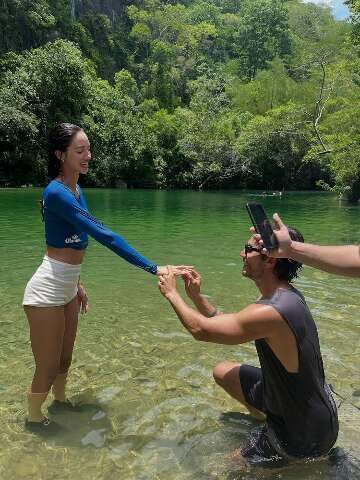Bruninho, da dupla com Davi, fica noivo em passeio na Serra da Bodoquena