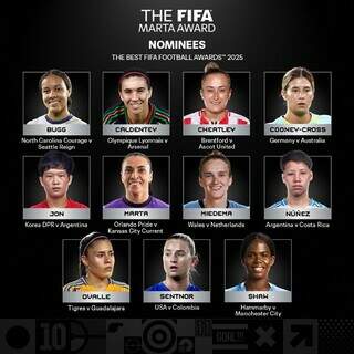 Marta é indicada ao prêmio de gol mais bonito da Fifa Marta é indicada ao prêmio de gol mais bonito da Fifa