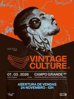 Vintage Culture retorna a MS para show histórico em março de 2026 Vintage Culture retorna a MS para show histórico em março de 2026