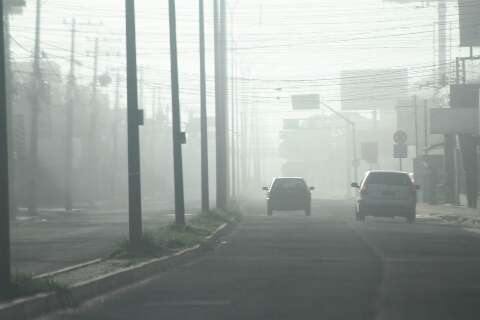 Campo Grande amanhece com friozinho e nevoeiro ap&oacute;s 6 dias de chuvarada