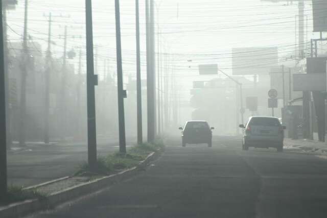 Campo Grande amanhece com friozinho e nevoeiro ap&oacute;s 6 dias de chuvarada