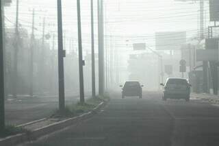 Campo Grande amanhece com friozinho e nevoeiro ap&oacute;s 6 dias de chuvarada