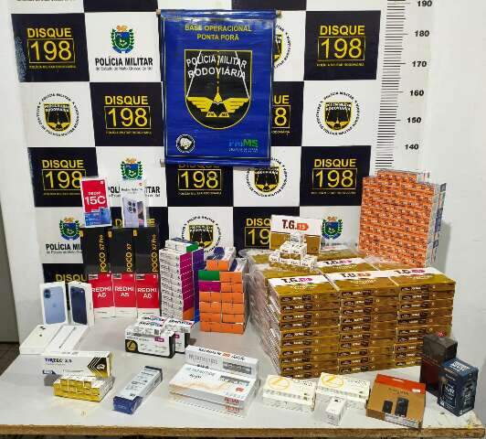 PM flagra carro com R$ 149 mil em &ldquo;Mounjaro&rdquo;, rem&eacute;dio para calvos e eletr&ocirc;nicos 