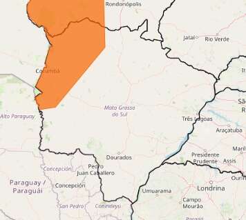 Pantanal tem alerta laranja para tempestades com ventos de at&eacute; 100 km/h